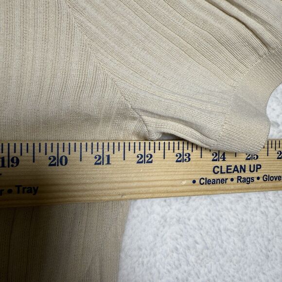 Theory Mens Cairn Shirt Size L Sand Beige Tactile Cotton Old Money Smart Casual - Picture 6 of 7